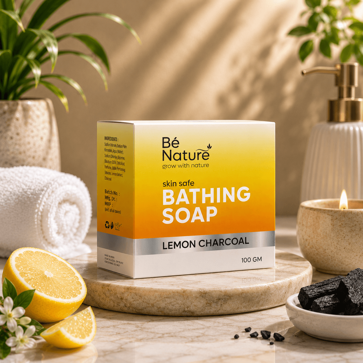 Bathing Soap Lemon Charcoal